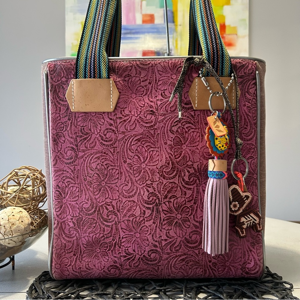 🌸💕🌸 Consuela Mena Classic Tooled Leather Tote
